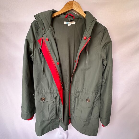 Boden Brentor Parka | Pine / Red / Leopard | Size 6 - Picture 8 of 8